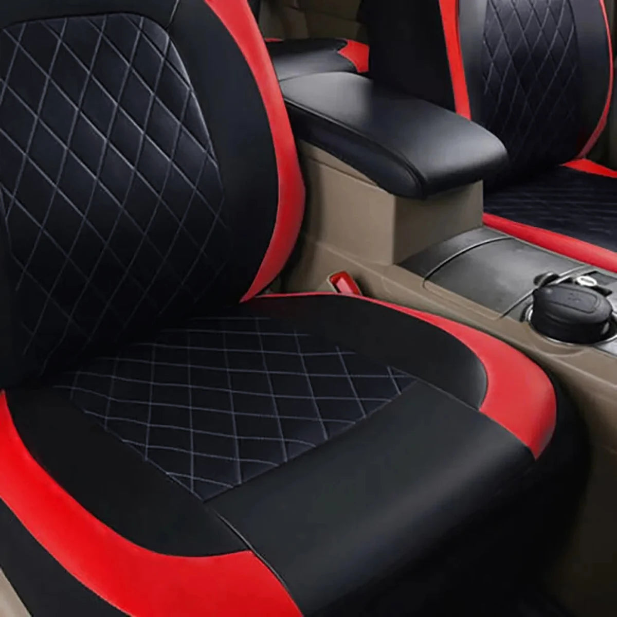 All Season Quited PU Leather Car Seat Cover Full Surrounded Seat Protector Waterproof Universal Fit Sedan Suv Pick-up Truck Seat